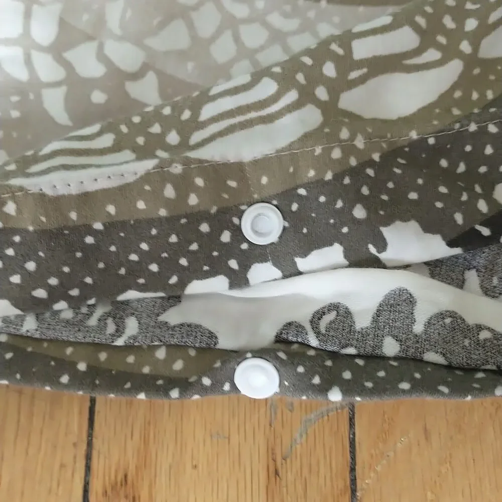 Ikea Lyckoax Full Double Duvet Cover Cream Cream Beige Black Mandalas Medallions